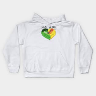 Tweet-Hearts, Birds in Love Design, Conures Kids Hoodie